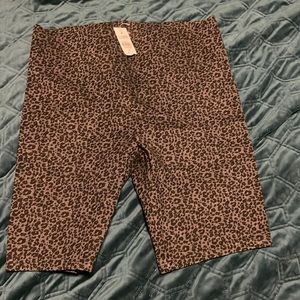 NWT Loft leopard print biker shorts size medium